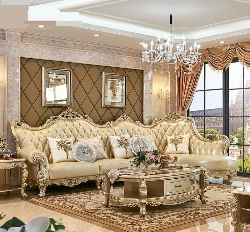 Wooden Sofa Set Royal Design Living Room Furniture best price