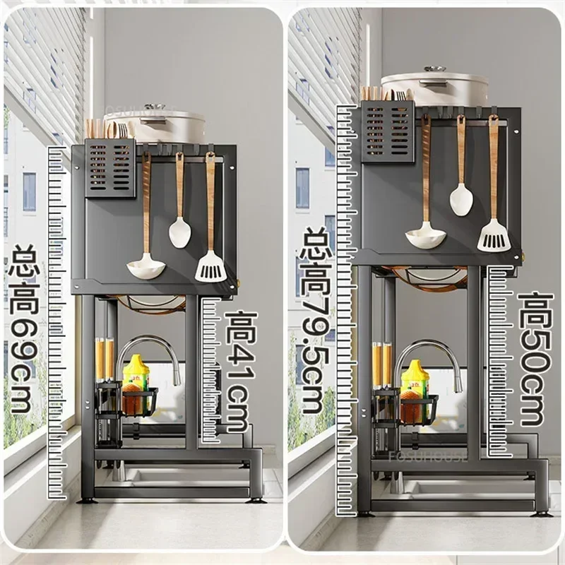 Home Dish Tableware Storage Cabinets Kitchen Sink Rack Sink Dustproof Cupboard Multifunction Kitchen Cabinets with Drain Rack W 4
