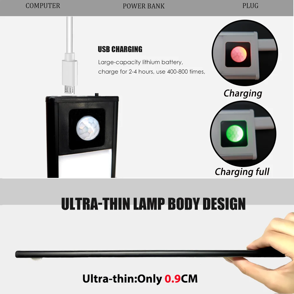 New LED Night Light 20cm/30cm/40cm Led Lights USB Rechargeable