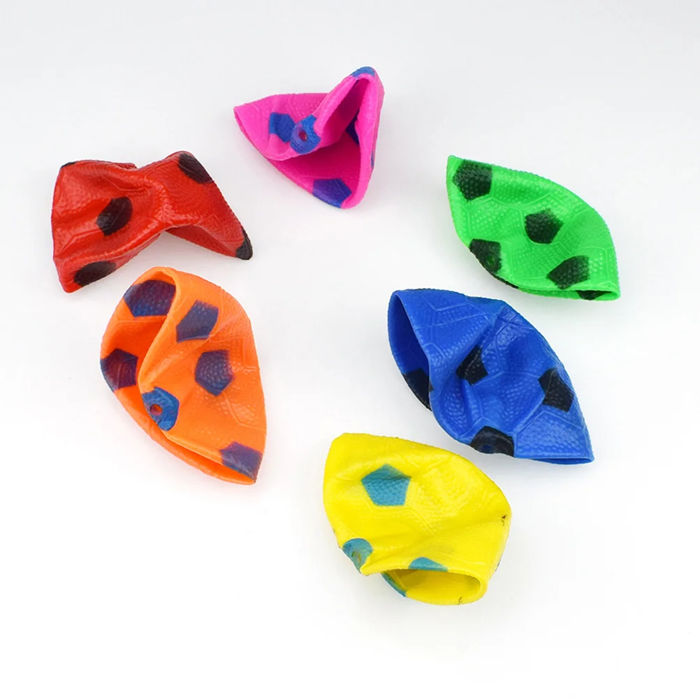 6 Pcs Toy Balls Mini Inflatable Football Toys Multicolor Plastic Balls Children Outdoor Sports Toy (Random Color)