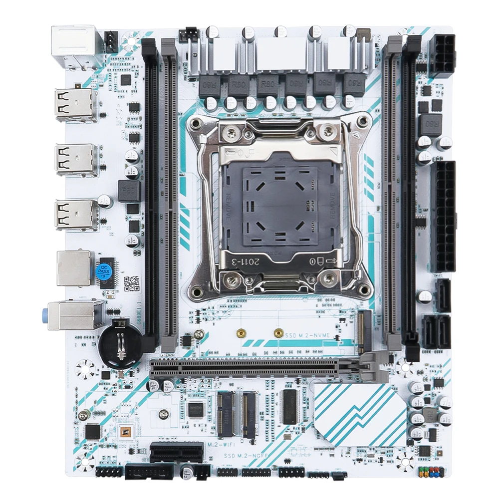Computer Motherboard Set SOYO X99 Motherboard LGA 2011-3 Set Kit Xeon E5 2680 V4 CPU Processor 32G 2*16G DDR4 REG ECC RAM Memory M.2 NAME For Computer
