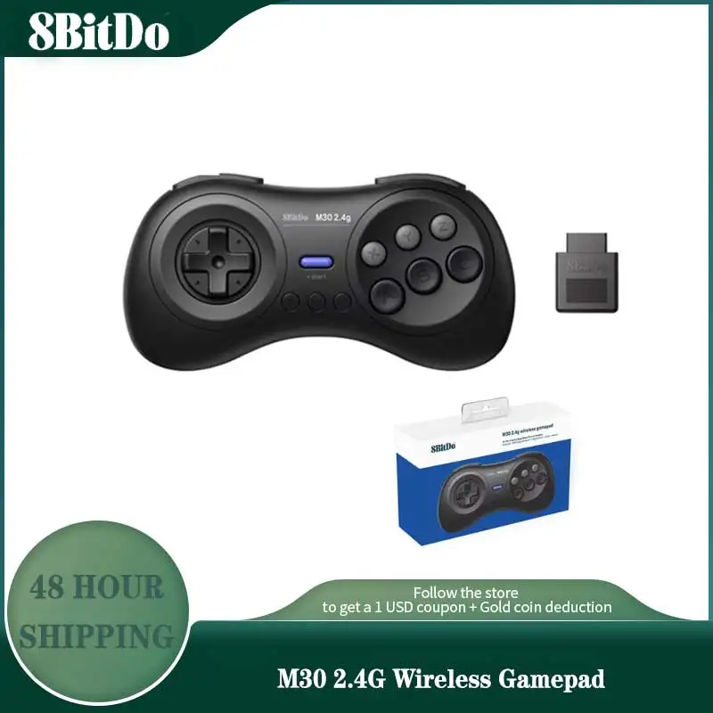 8bitdo-mando inalámbrico M30 2,4G, para Sega Genesis Original y Sega Mega Drive, Sega Genesis
