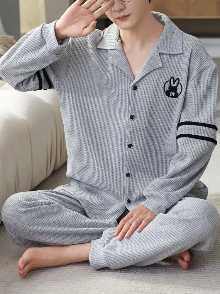 Couple pajamas set Cotton pajamas seda pajamas luxury pajama Plaid Home wear pijama for men The nightgown pyjamas Underwear