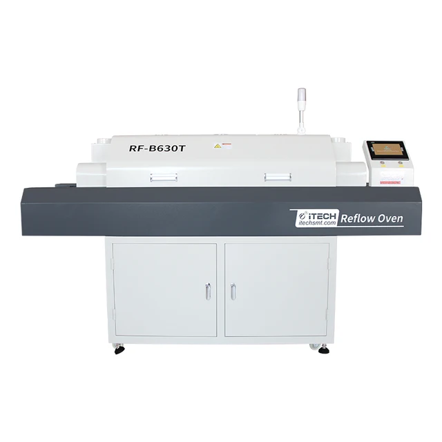 ITECH 6 Zones Hot Air Circulation Heating Reflow Soldering Oven RF-B630T for PCB LED Production Line