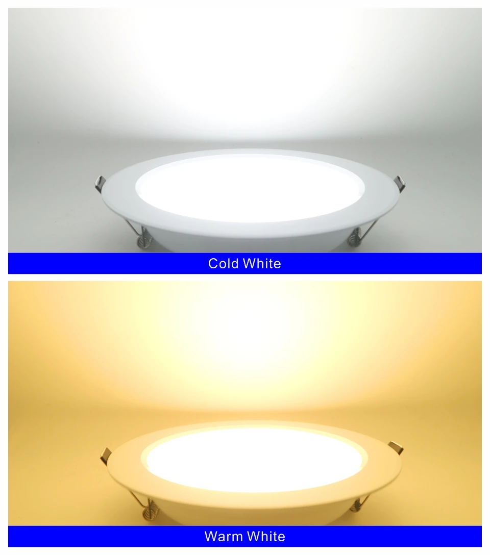 Description Picture 4 of item6pcs/lot Led Downlight 6W 9W 12W 18W 24W 220V Recessed Ceiling Light 3/4/6/8 inch Round Led Panel Down Light Spotlight Lighting