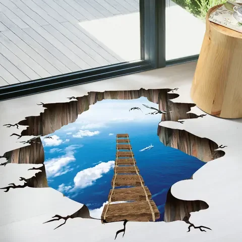 

NEW Large 3d Cosmic Space Wall Sticker Galaxy Star Bridge Home Decoration for Kids Room Floor Living Room Wall Decals Home Decor