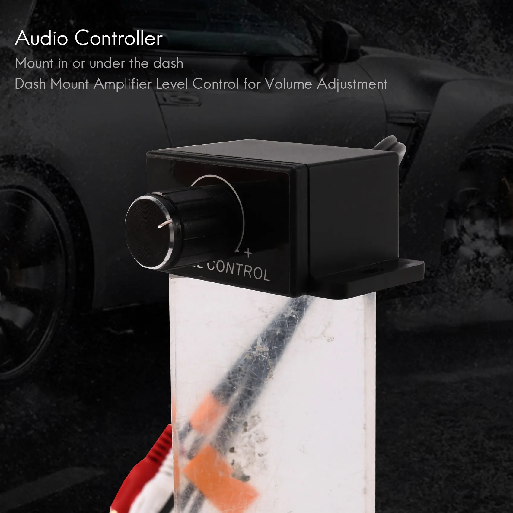 Car Home Audio Amplifier Bass RCA Gain Level Volume Control Knob LC-1 Black