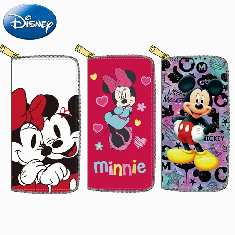 Tanie Disney Mickey Mouse długi portfel dla kobiet Minnie o dużej pojemności portfel sklep