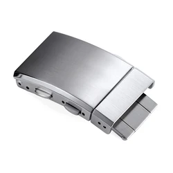 Premium Stainless Steel Extendable Folding Watch Buckle - Silver Finish (22mm)