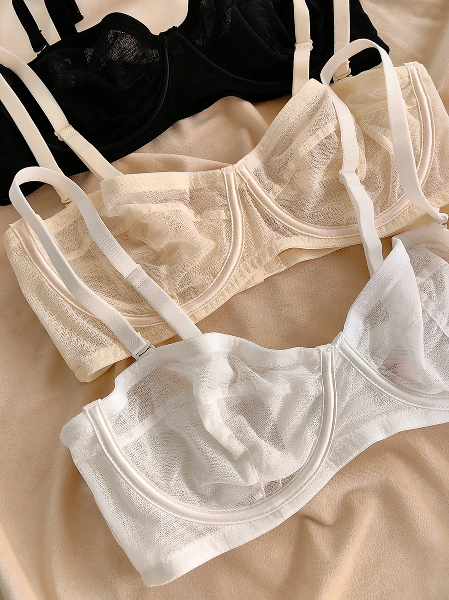

Half-cup large size lingerie ultra-thin bra large breasts show small sexy bra removable straps underwear female invisible back
