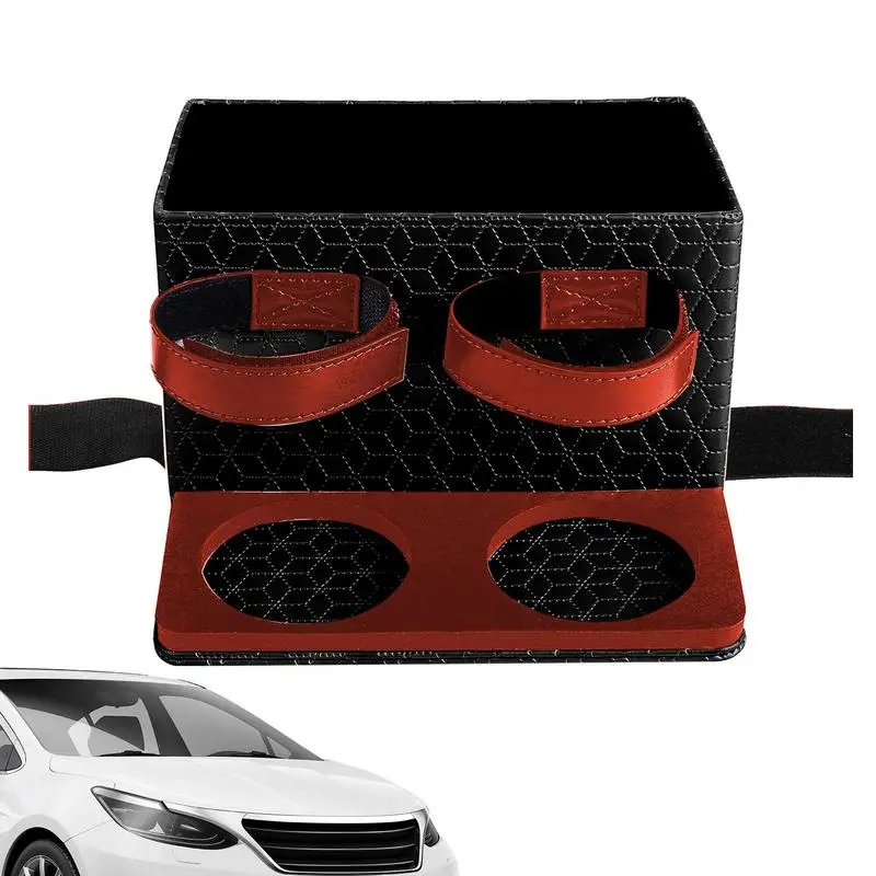 

Auto Armrest Cup Holder Vehicle Storage Box With Non-slip Fixing Strap Not Easy To Dump Cup Holder Box For Truck And Phone