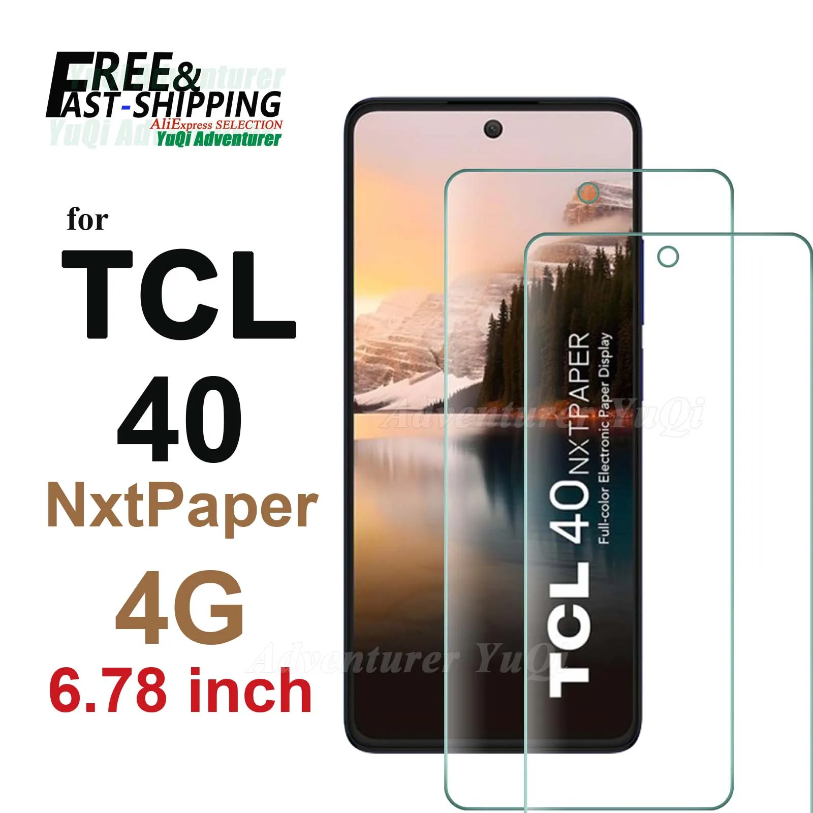 Screen Protector For TCL 40 NxtPaper 4G 6.78inch, Tempered Glass HD Crystal 9H Anti Scratch Case Friendly High Aluminum