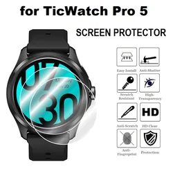 5 - Pack Smart Watch Tempered Glass Screen Protector - HD Clear Protective Film (Ticwatch Pro 5)
