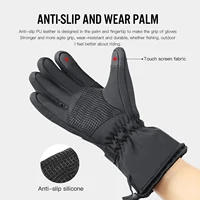 Electric heating gloves for winter skiing, heating gloves for motorcycles, warm and waterproof with battery box, and heating glo 4