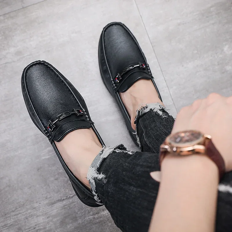 

Shoes for Men 2023 New Spring and Autumn Men's Fashion Casual Shoes Slip-on Flat Shoes Men's Moccasin Shoes Men's Rubber Loafers
