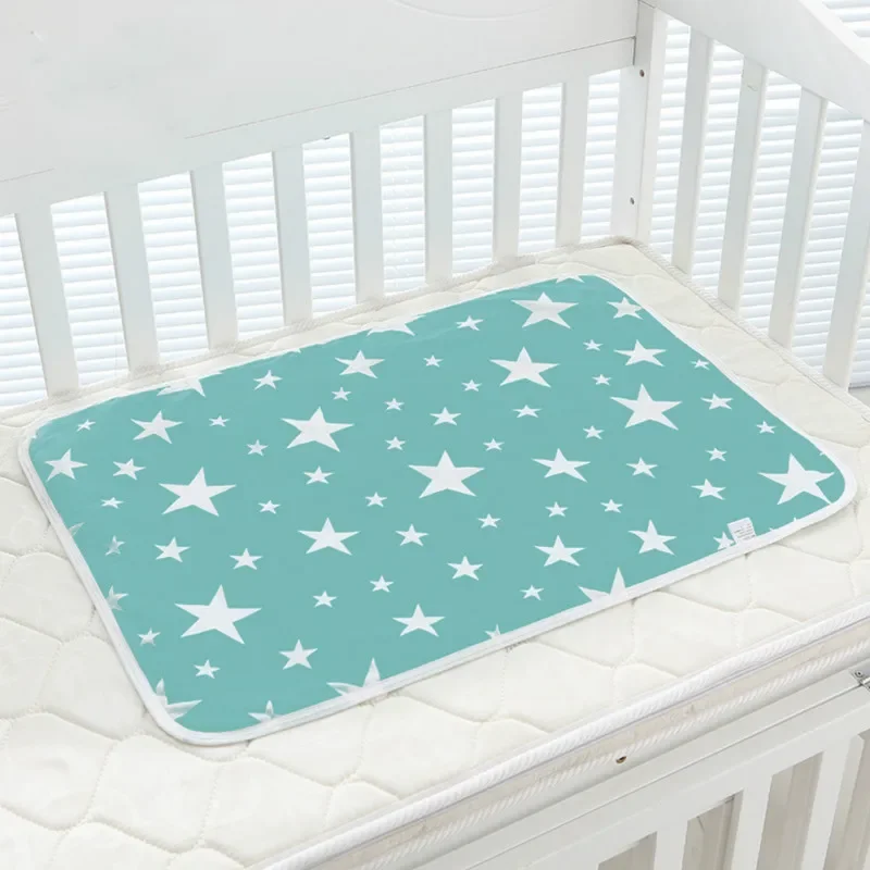 50*70cm Baby Nappy Changing Pad Cotton Changing Mat Cartoon Baby EVA Waterproof Mattress Bed Sheet Infant Diaper Pad Cover