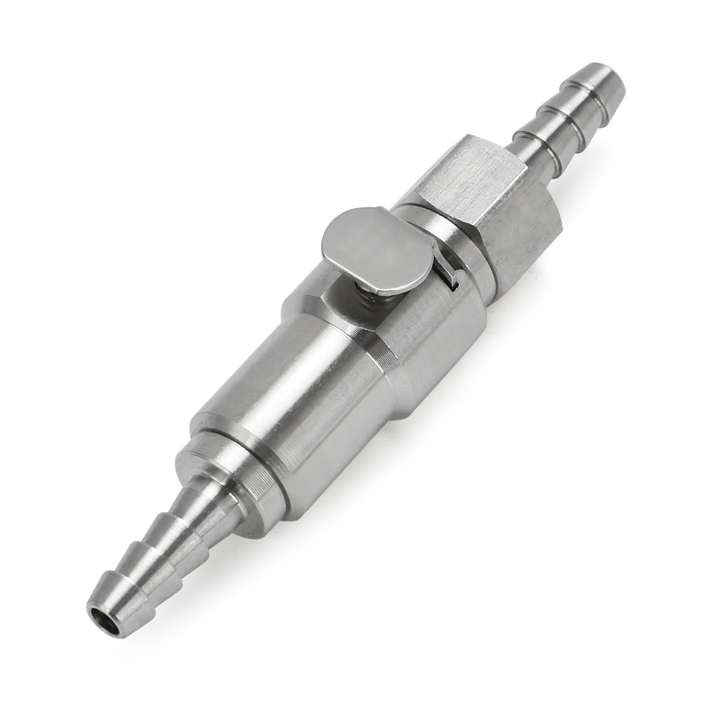 

3/16" Gas Fuel In-Line Hose Quick Release Connector Plug Coupling Metal Fitting Kit With Shut Off Valves and O-Rings OEM MCD03V