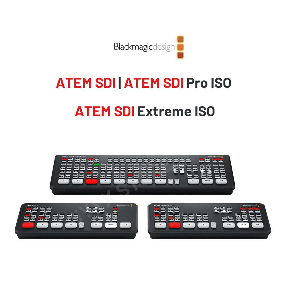 

Blackmagic Design BMD ATEM SDI Pro ISO Extreme ISO Video Switcher for multicamera Live S treaming Broadcast Control Panel