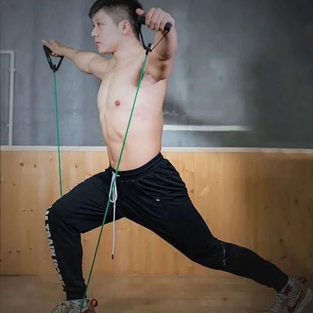 Fascia elastica a 5 livelli con manici Yoga corda da tiro palestra elastica Fitness esercizio fascia per tubi per allenamento domestico allenamento della forza 6