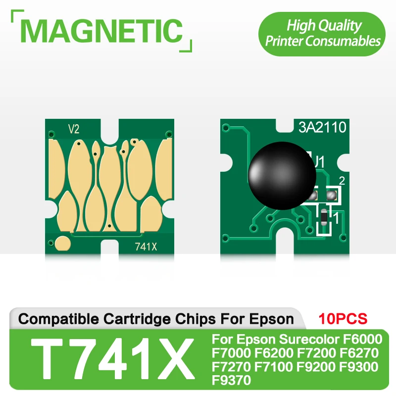 

Чипы T741X T7412 T7413 T7414 HDK C M Y для чернил Epson Surecolor F6000 F7000 F6200 F7200 F6270 F7270 F7100 F9200 F9300 F9370