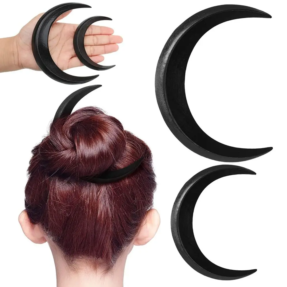 

Fashion Black /Brown Hair Accessories Hair Styling Tools Hair Fork Headdress Moon Shape Hairpin Hair Comb