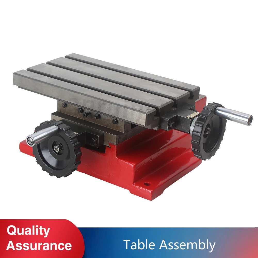 Cast Iron Work Table X- Axis&Y-Axis Workbench Assembly  240x145mm SIEG X1 Mini Milling Spares manual workbench linear guide 100 500mm stroke rod optical axis stage manual sliding table ballscrew sfu1204 1605 1610 cnc