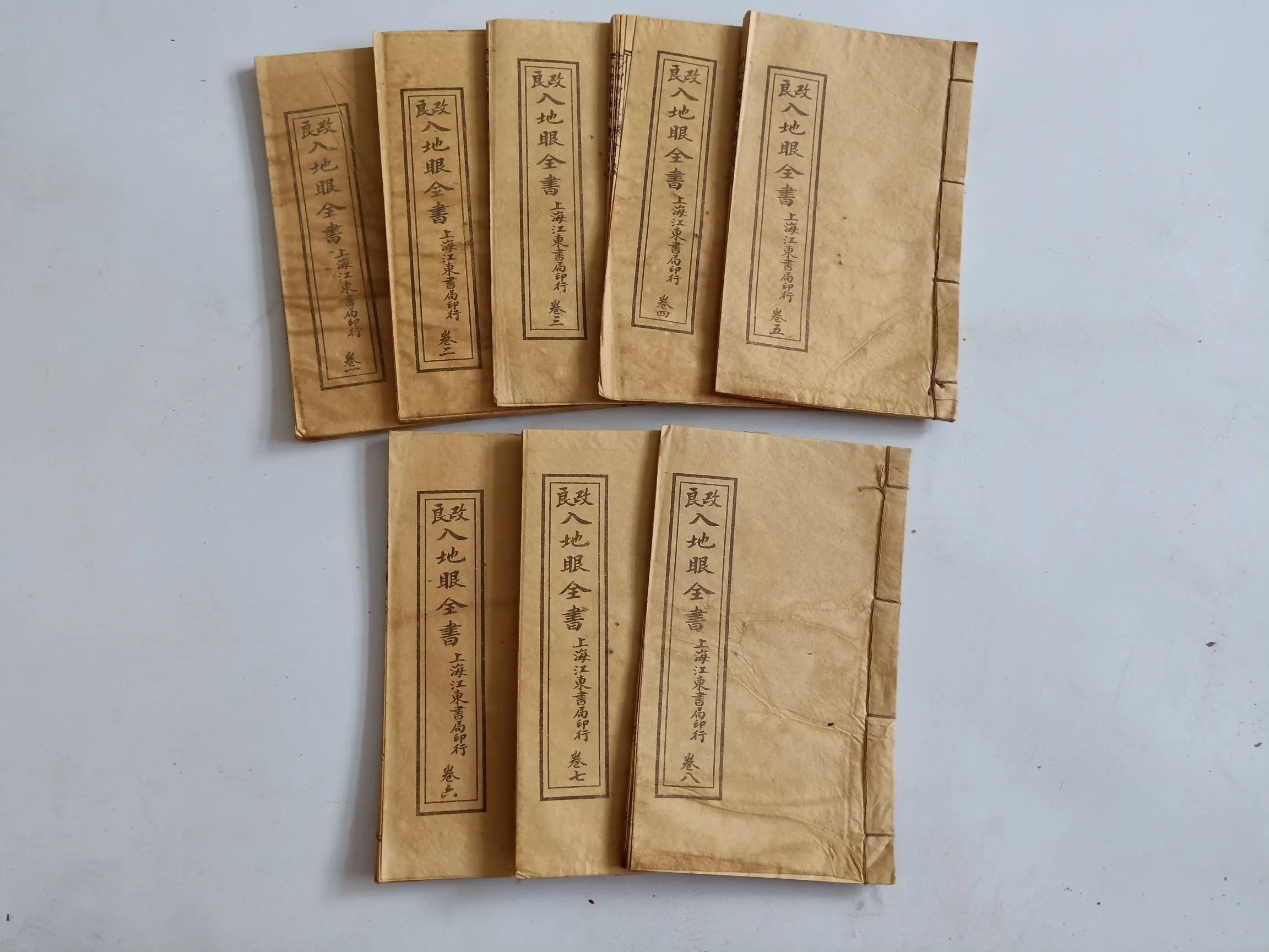 

Chinese Antique Medical Into The Earth Eye Complete Wire-Bound Book 8PCS