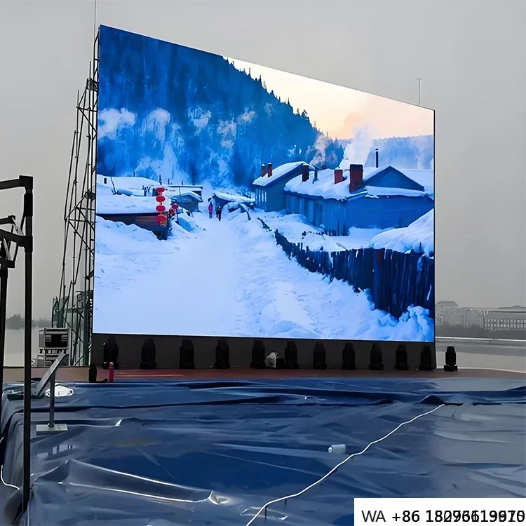 야외용 P4.81mm 4K HD LED 렌탈 비디오월 500x1000mm 풀컬러 시네마 스테이지 스크린