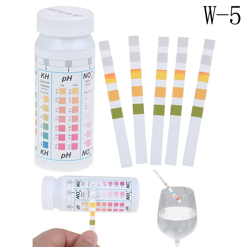 

50 Strips 5 in 1 Swimming Pool Spa Water Test Strips Nitrate Nitrite PH Hardness