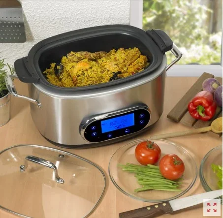 12 in 1 deluxe digital multi cooker sous vide cooker LCD large display Screen touch 6.0l Programmable Slow Cooker 3