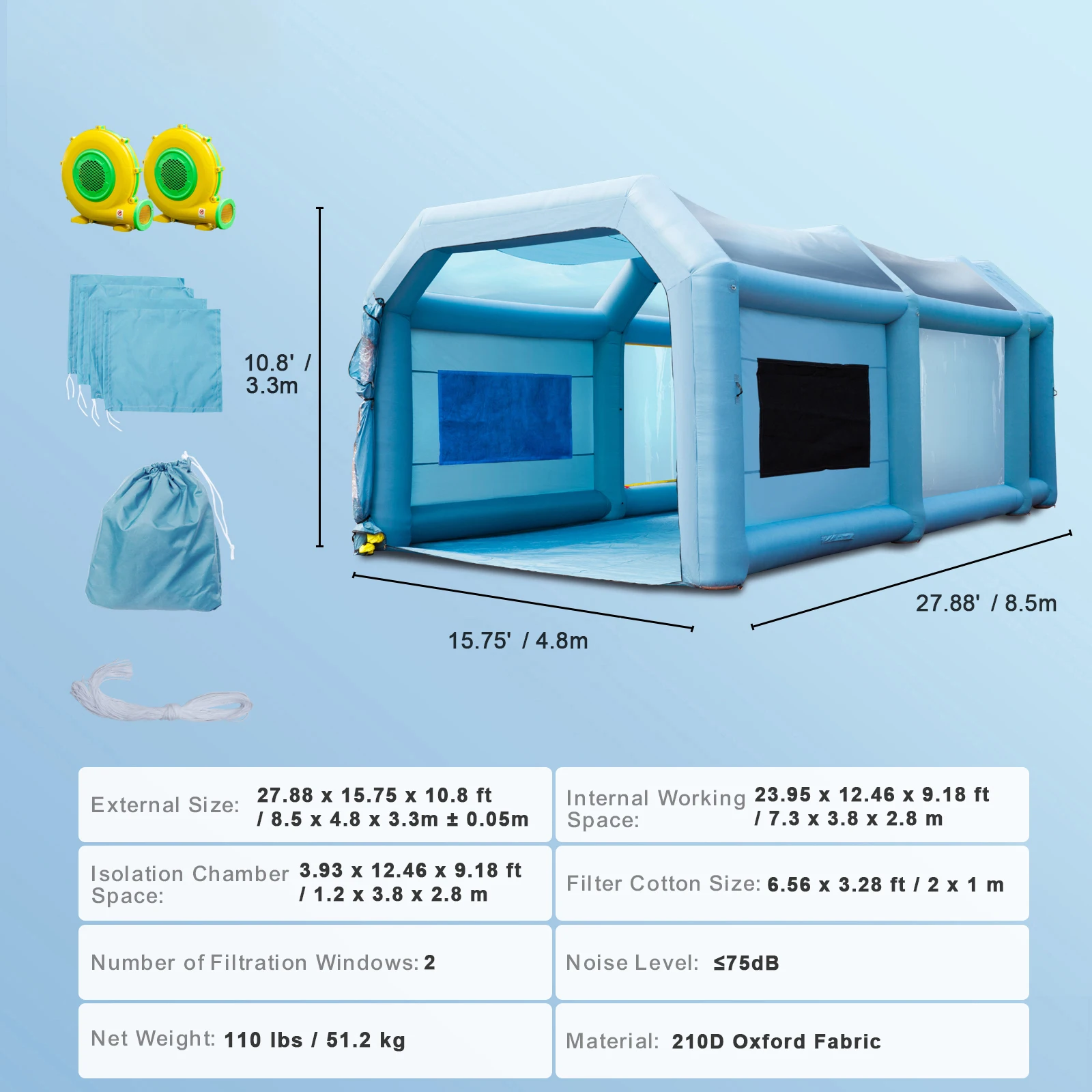 8.5x4.8x3.3m 51.2kg
