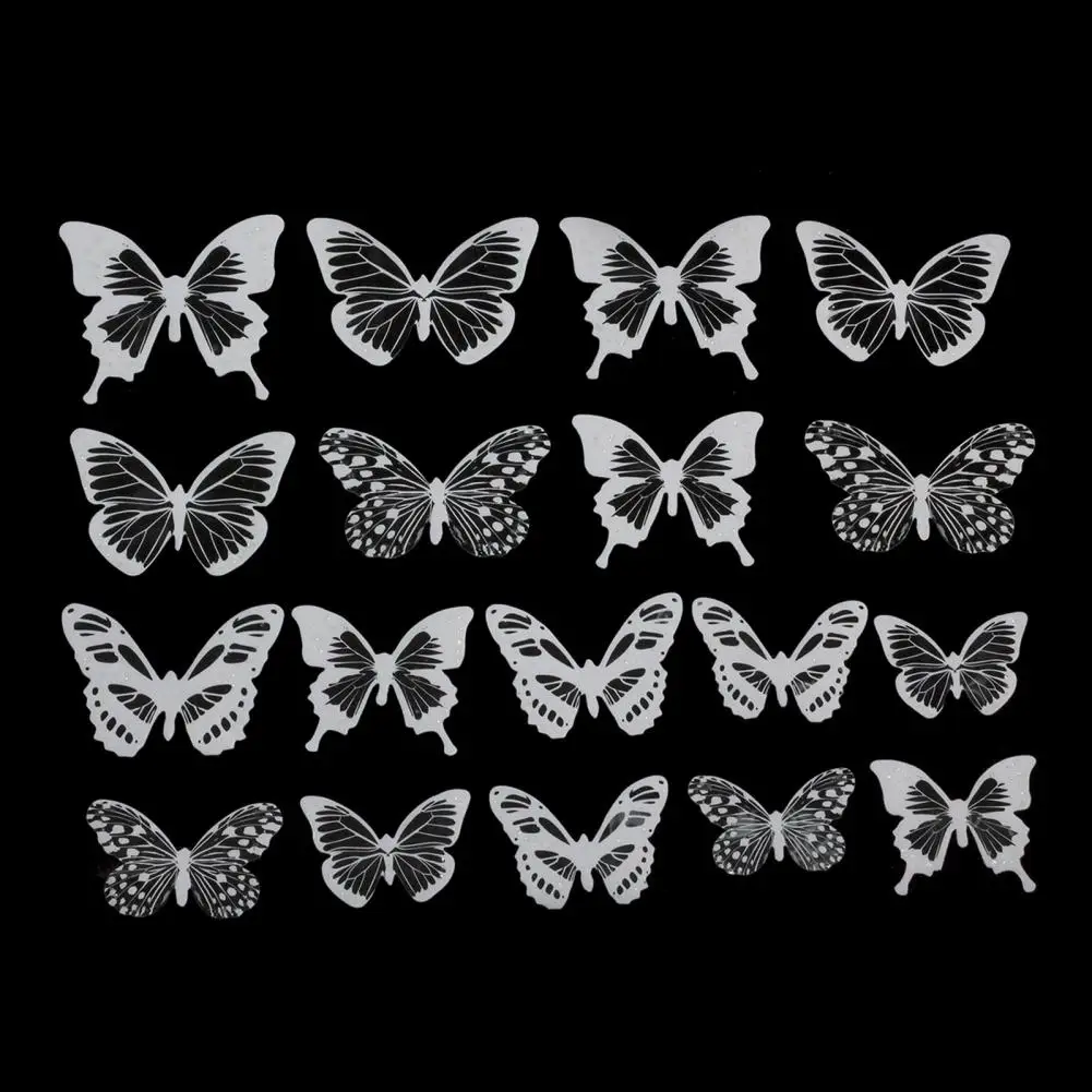 

Dreamlike Wall Stickers Elegant 3d Butterfly Sticker Set for Diy Home Decoration Easy to Apply Hollow Design for Bedroom Room