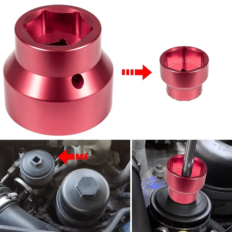 Fuel Oil Filter Cap Socket Removal Installer 24/36mm for 2003-2010 Ford 6.0/6.4L