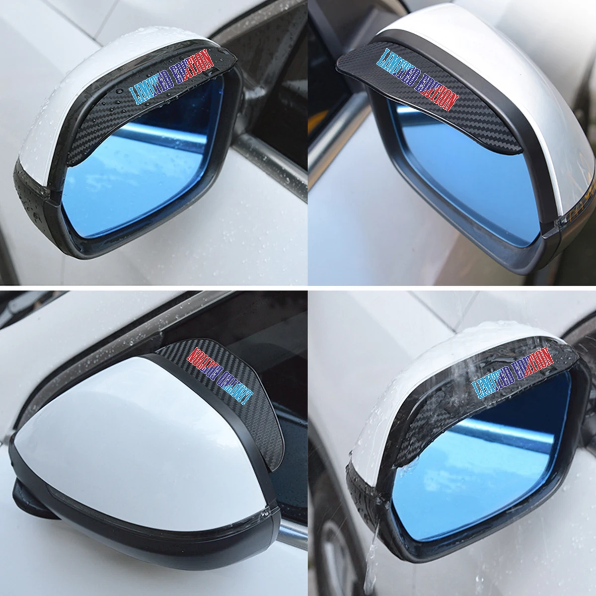 Car Rearview Mirror Rain Eyebrow PVC Rearview Mirror Sun Visor For BMW 1 3 5 Series X1 X3 X5 For Mini Cooper Ford Nissan