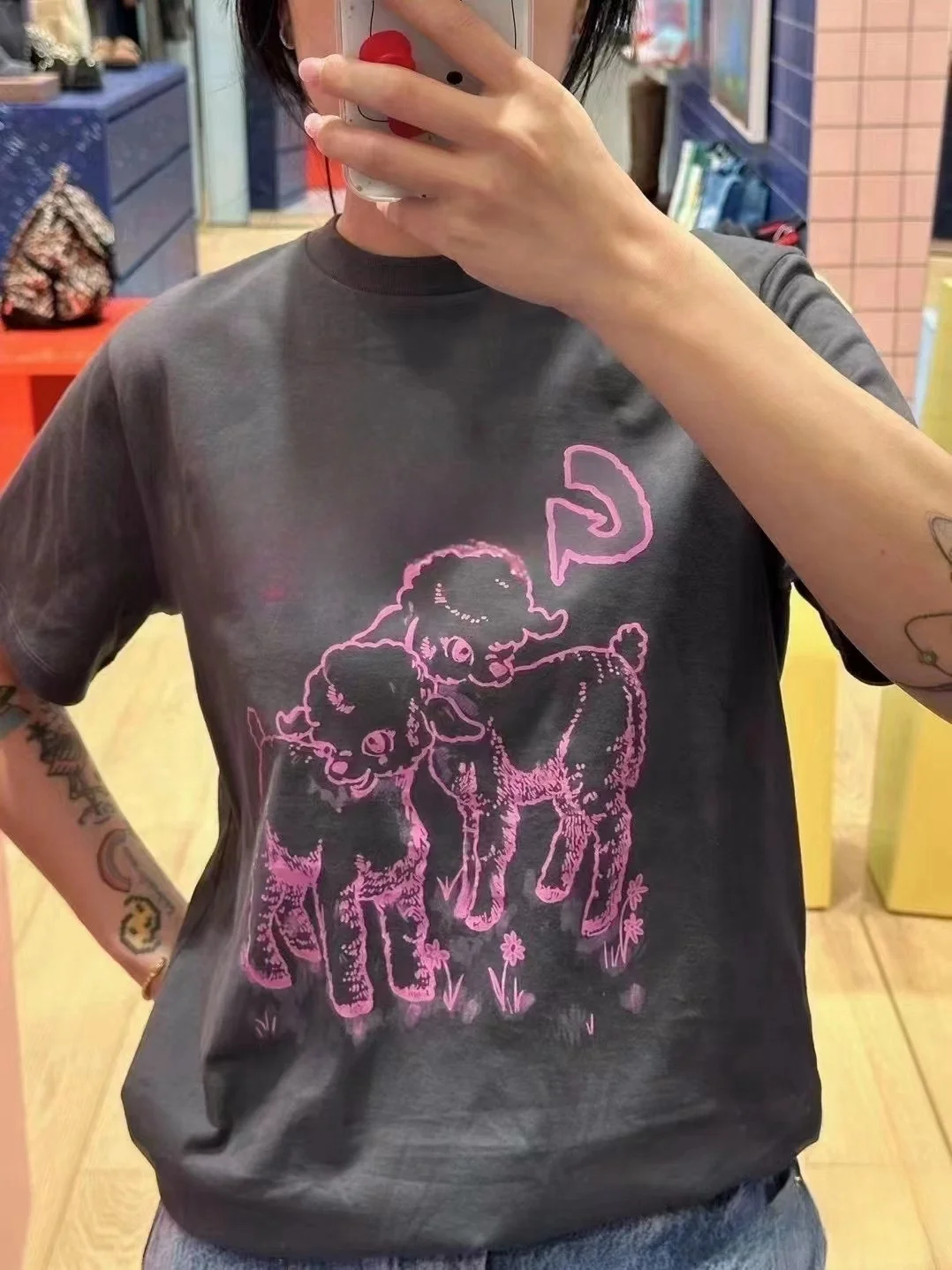 

Футболка женская с графическим принтом, х/б, с коротким рукавом