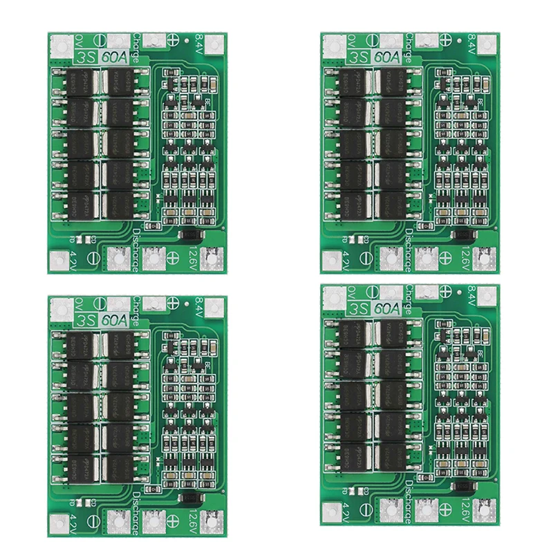 

1/2/3/4pcs HW-552 60A Li-ion Lithium Battery Charger Protection Board 18650 Protection Board for Drill Motor 11.1V 12.6V Enhance