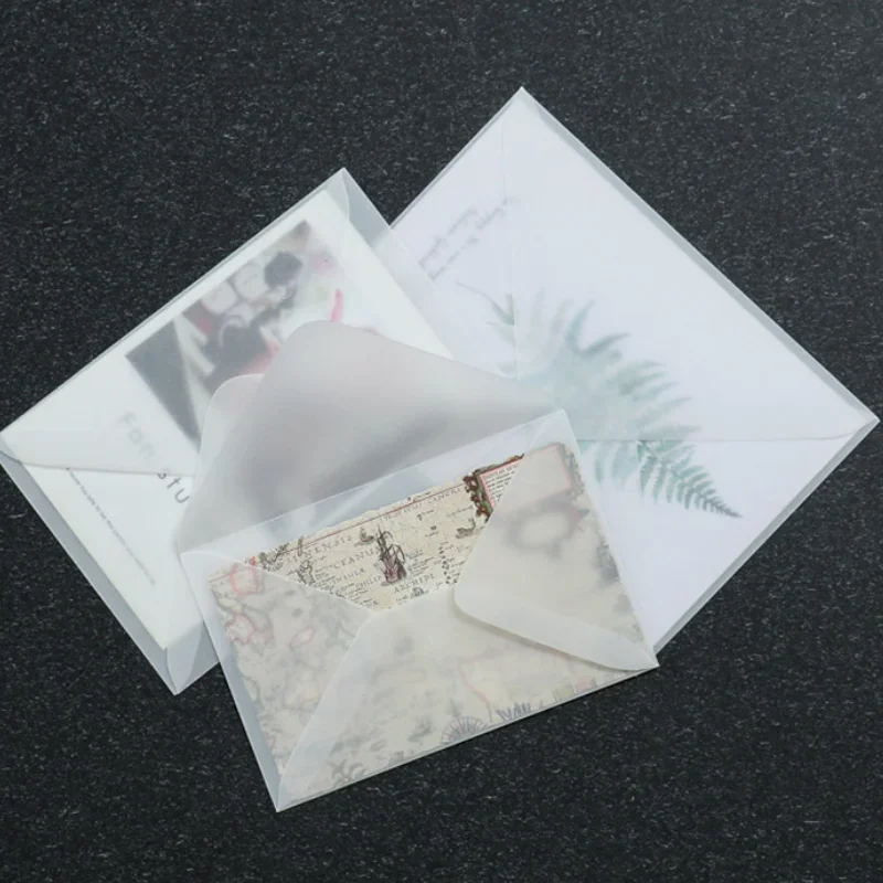 Blank Translucent Envelope for Invitations, Postcards, European Gifts Box, Message Card Envelopes, Wedding Business Letters