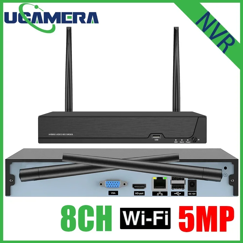 8Ch H.265 5Mp 3Mp Wireless Nvr Recorder Wifi Cctv Camera System P2P Ip Camera Network 8Mp/4K Videoregistratore Nvr Per Xmeye Cloud
