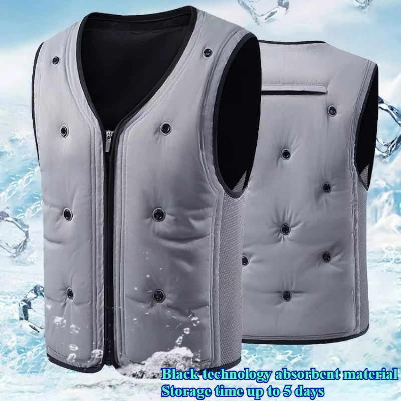Summer Water Injection Ice Bag Vest Mens Air Conditioning