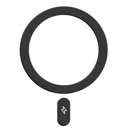 Set of Magnetic Metal Rings for Enhanced Wireless Charging (1 Black)