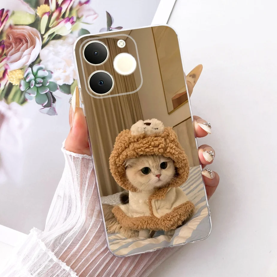 Cute Cat Painted Soft Slim Phone Case - Enhanced Protection with Stylish Design