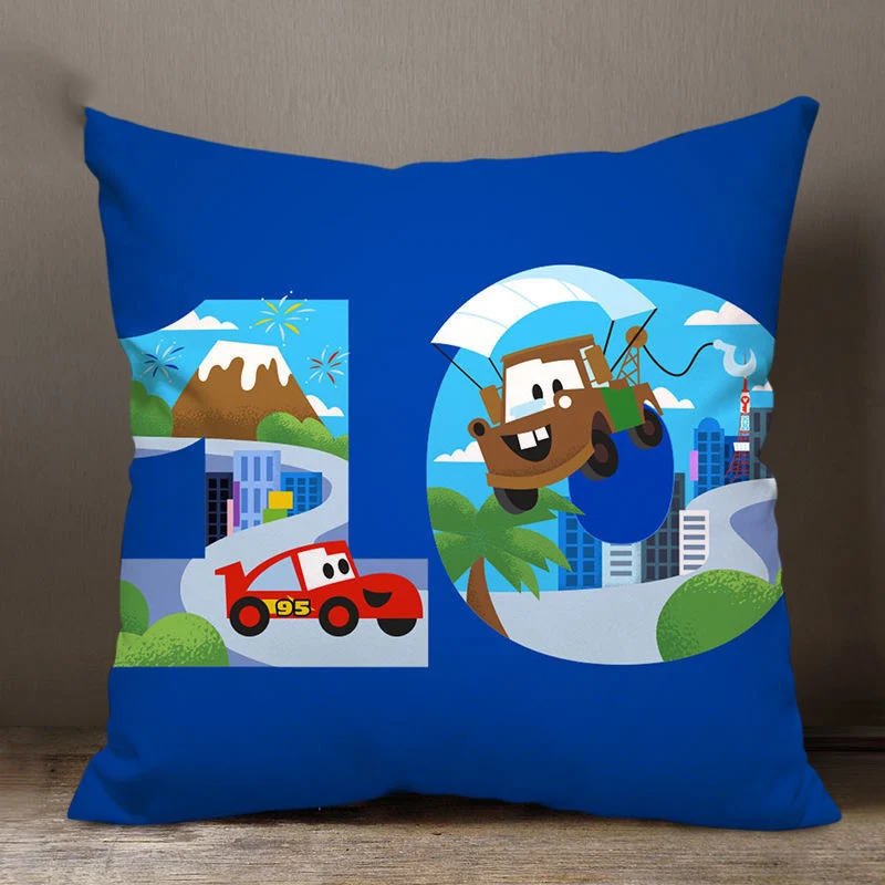 Cushion Cover Pillow Case Cover Nursing Pillow Cover Baby Pillow Cover Disney Decorative Pillowcase Cushion Cover Car Lightning McQueen Sofia Princess Pillow Case Cartoon Gift 40x40cm