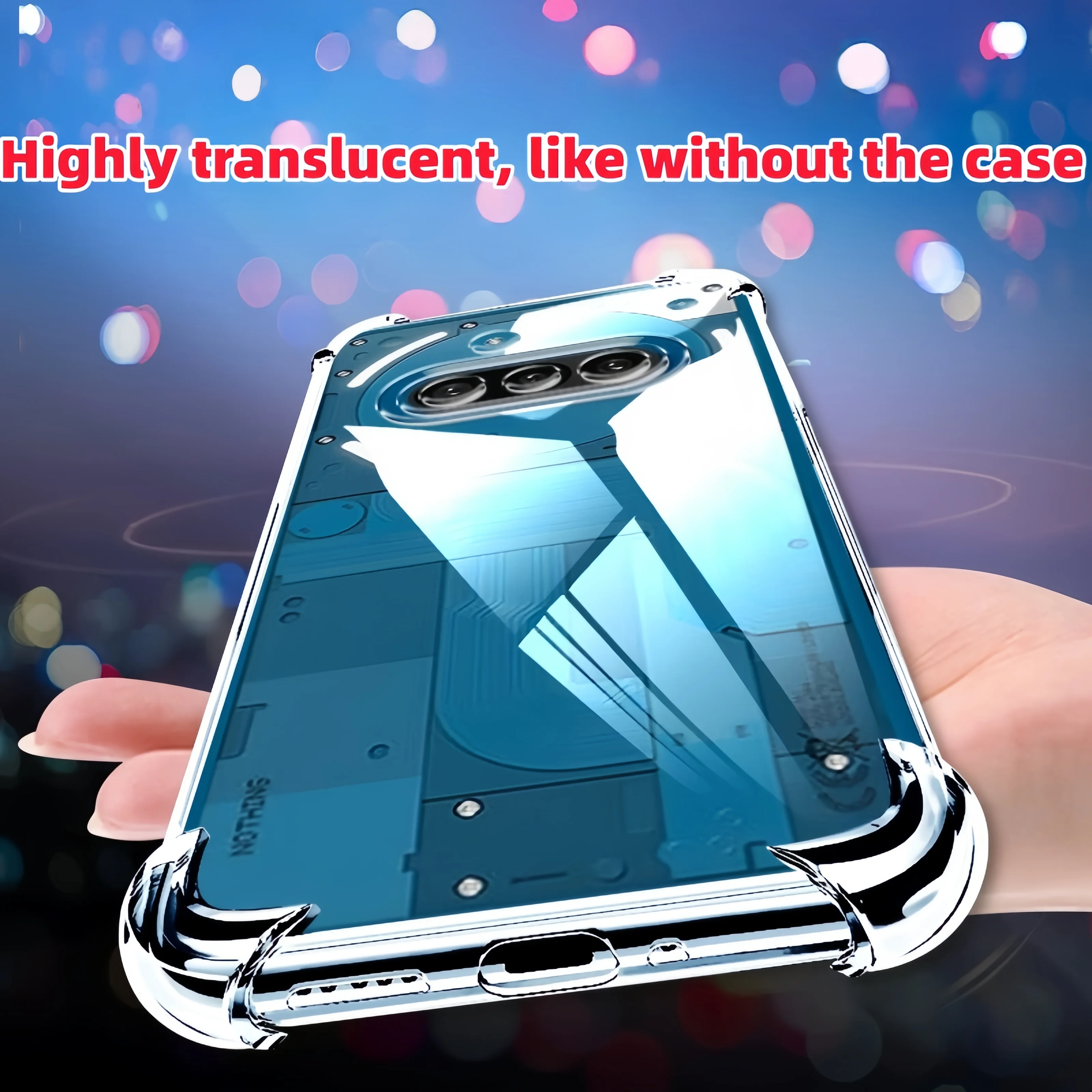 Clear Transparent TPU Shockproof Phone Case