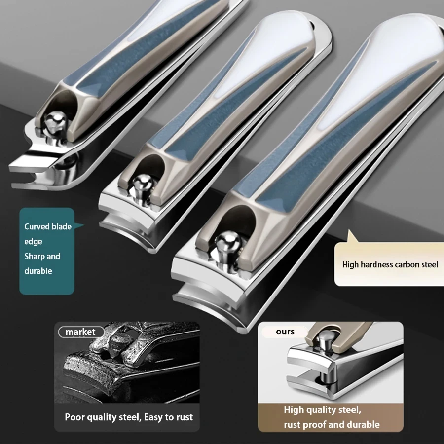 접이식 가방 휴대용 손톱 수리 도구 네일 나이프 세트, 가정용 손톱 도랑 및 발 수리 칼, 불꽃 손톱 가위 선물