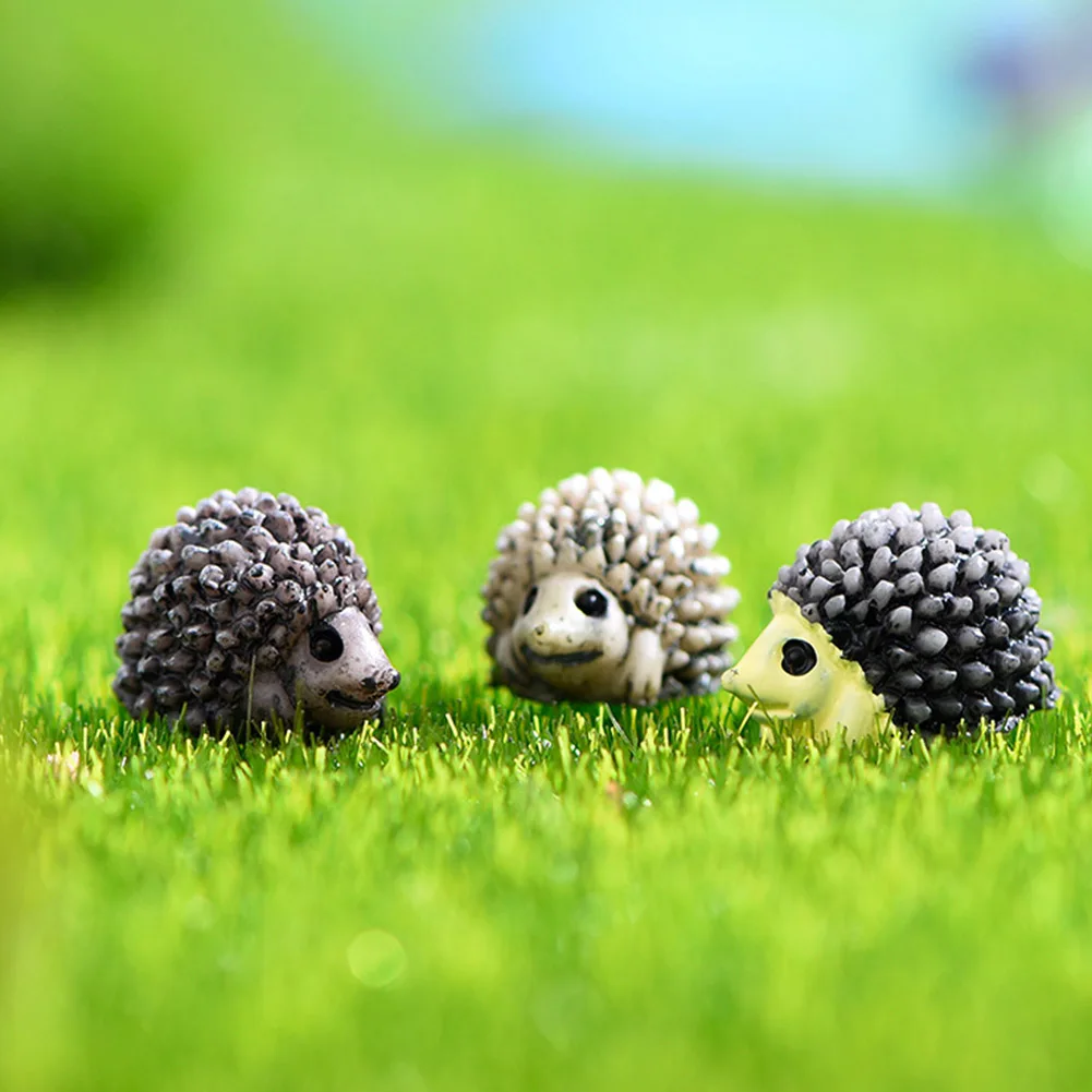 

Artificial Resin Hedgehog Doll DIY Landscaping Decoration Crafts Micro-Landscape Decorations Garden Statues Ornament