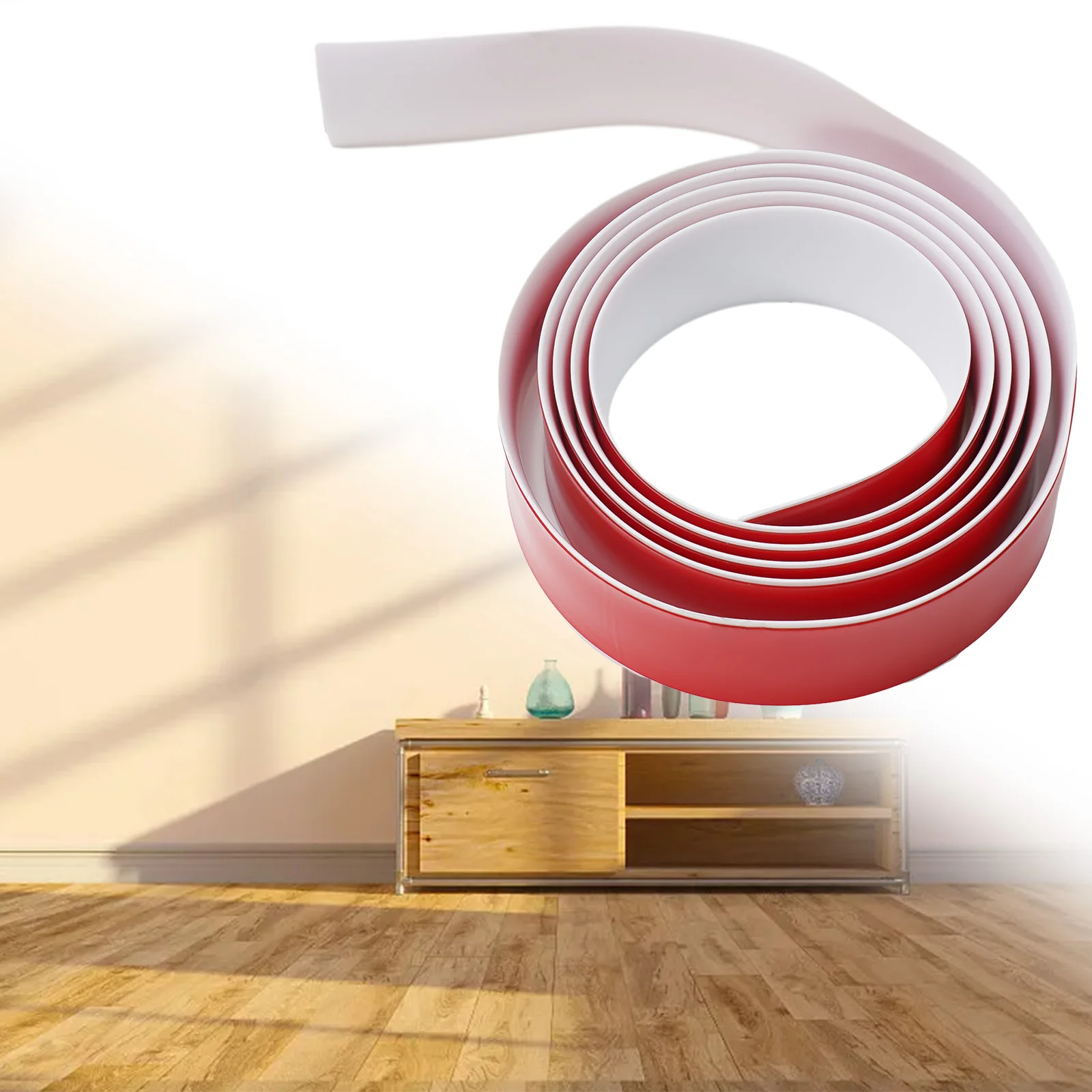 Description Picture 4 of item2M Self Adhesive PVC Flat Flooring Threshold Transition Strip Laminate Floor Door Divider Strip Decorative Line