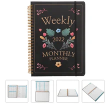 

1pc English Calendar 2022 Schedule Planning Notebook Mini Calendar Adornment