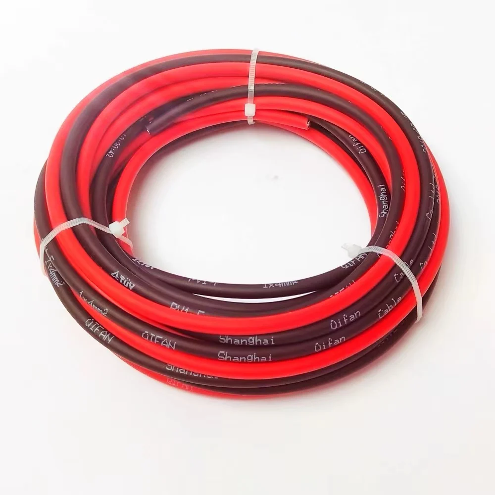 PVC Insulated Electrical Solar Connector Cables PV Cable 8AWG 10AWG 12AWG 14AWG 2.5mm2 4mm2 6mm2