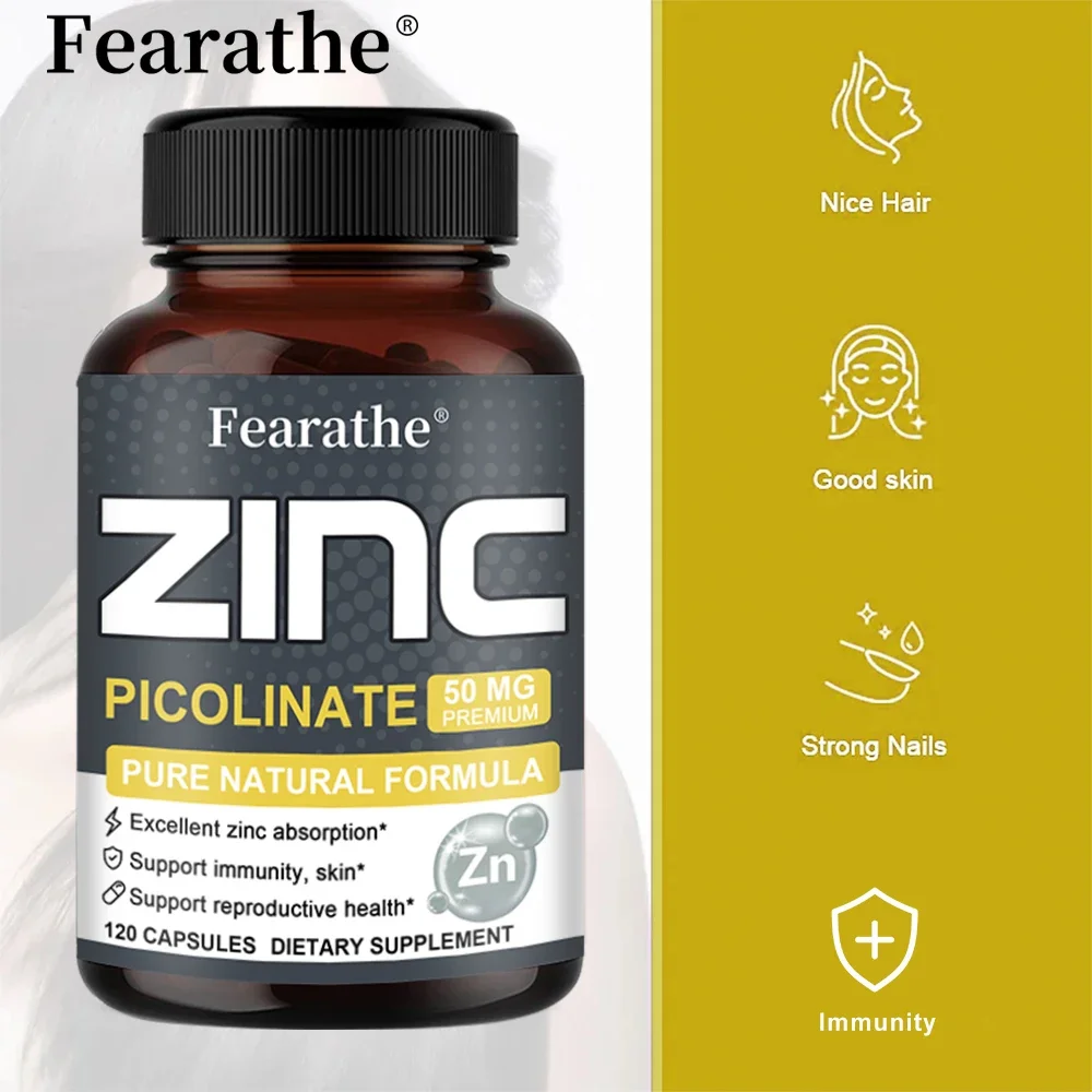 Zinc Supplement 50mg Support Immune System Skin Sleep Urinary Health