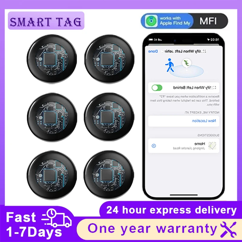 Timethinker Bluetooth GPS Tag Tracker Smart Locator Pet Kids Finder Work with Apple Find My ITag Anti Lost Reminder Device MF1
